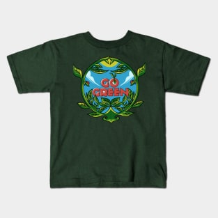 Go Green Ilustration Kids T-Shirt